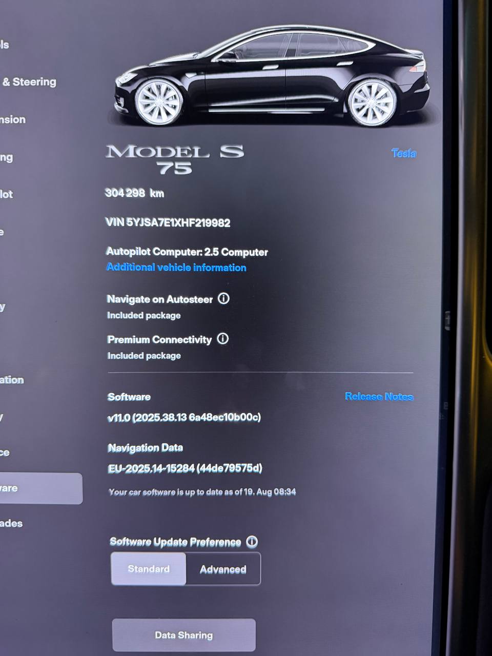 Tesla Model S 75, 320ps, 2017