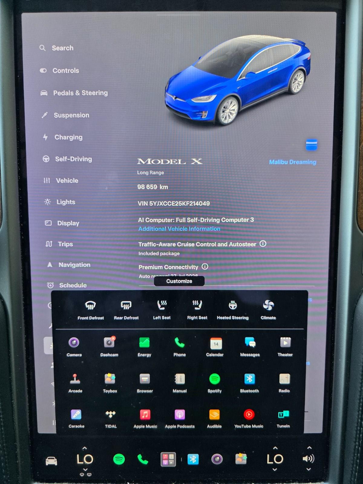 Tesla Model X Long Range, 423hp, 2019
