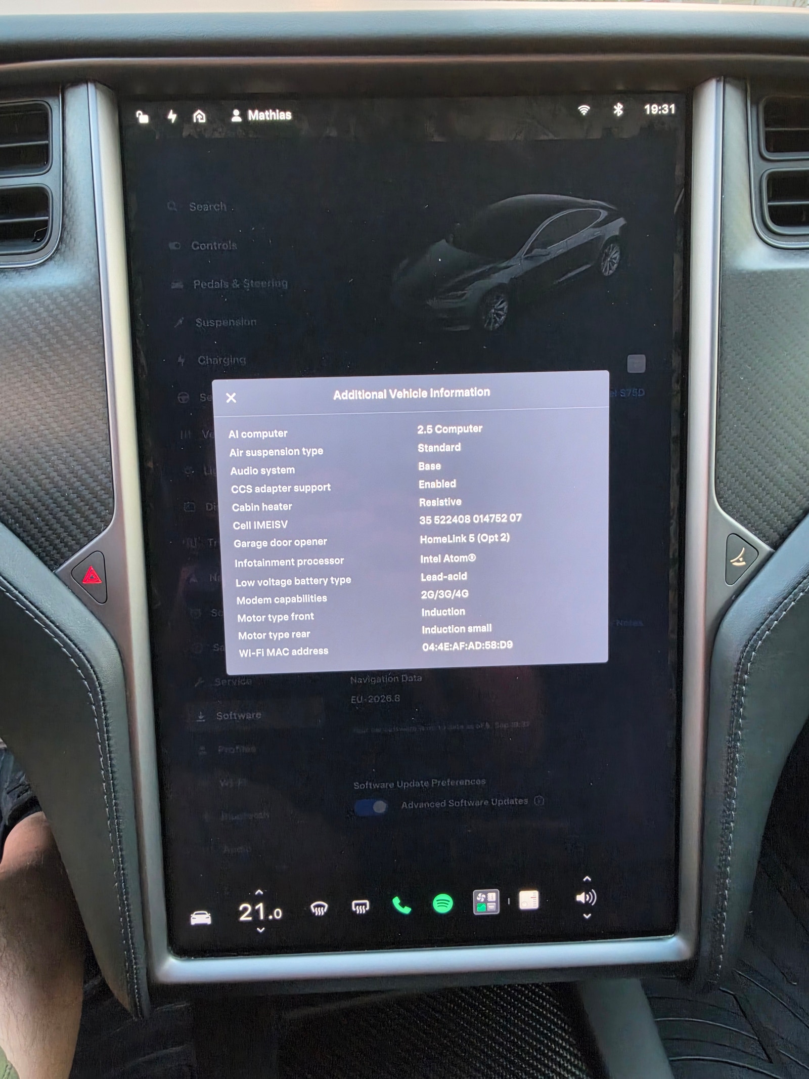 Tesla Model S 75D, 525ps, 2018
