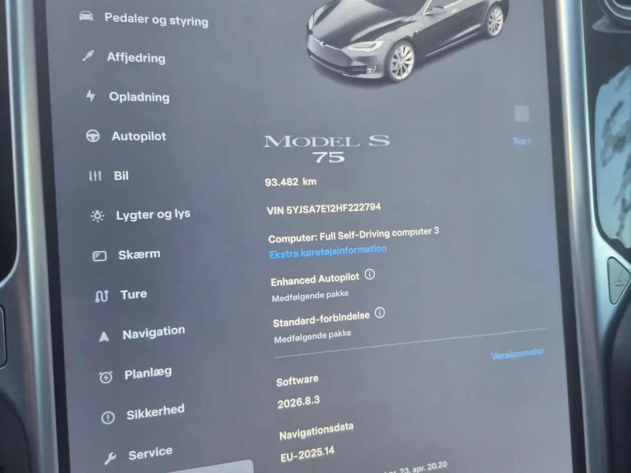Tesla Model S 75, 320hk, 2017