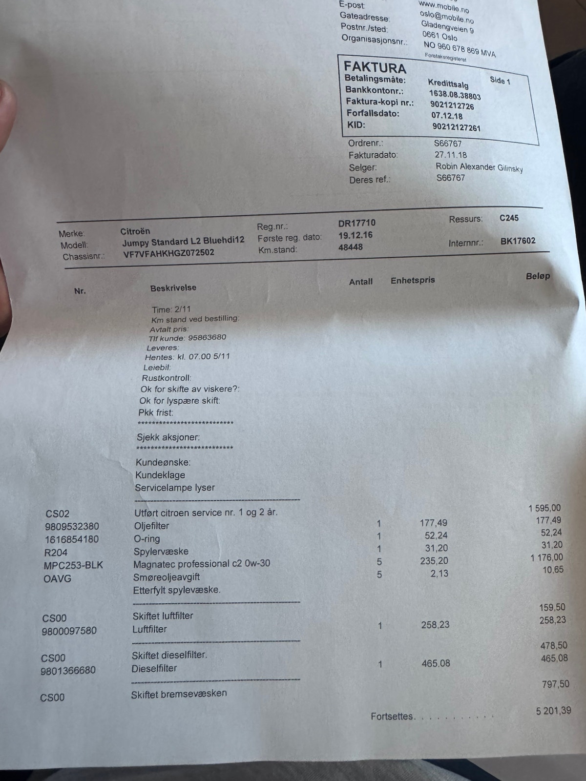 Citroën Jumpy Van 2.0 BlueHDi 120 Manual, 6-trins, 122ps, 2016