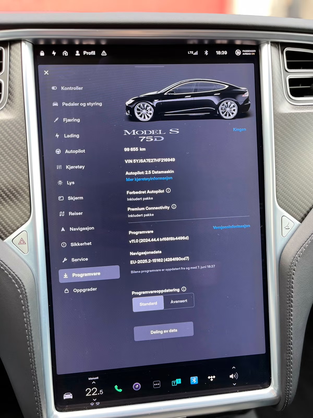 Tesla Model S 75D, 525ps, 2017