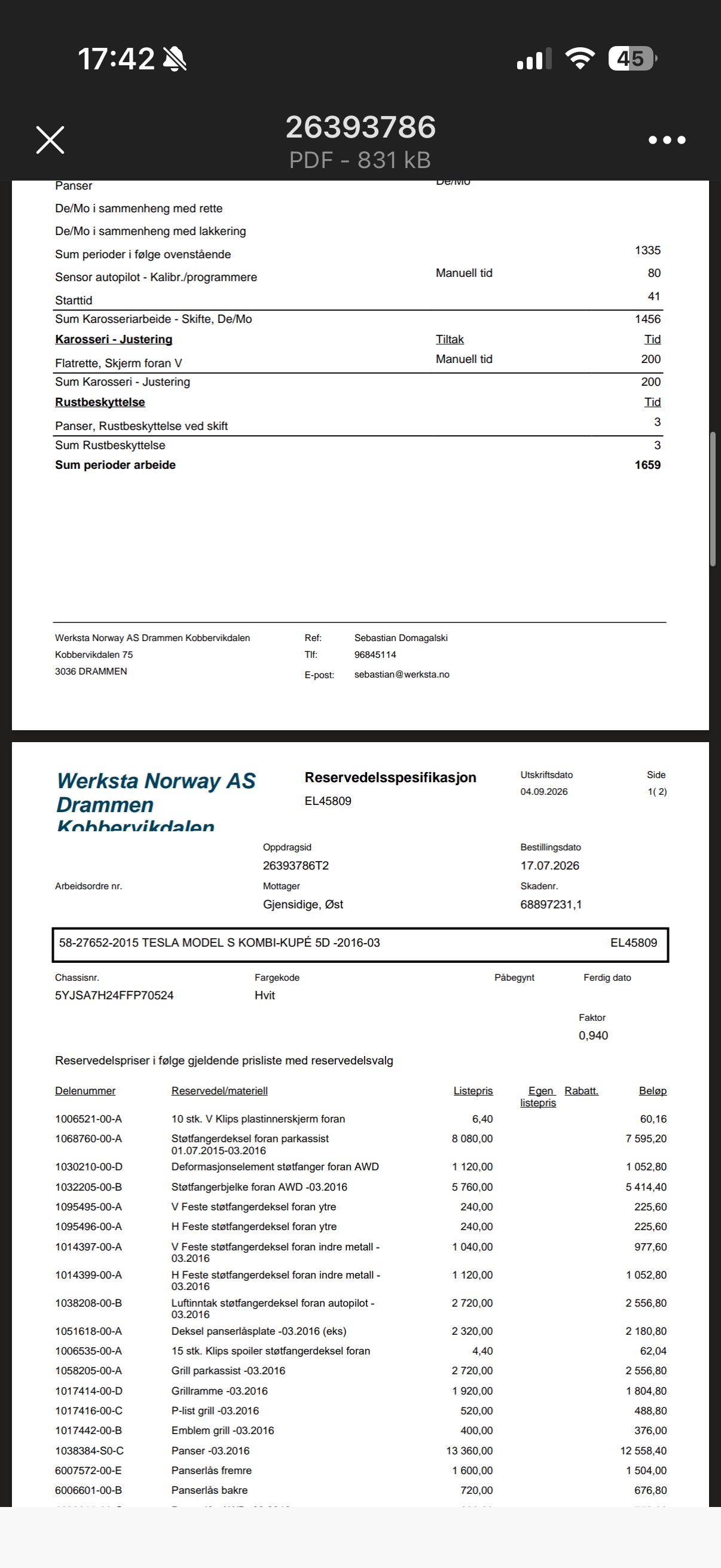 Tesla Model S 85D, 423ps, 2015