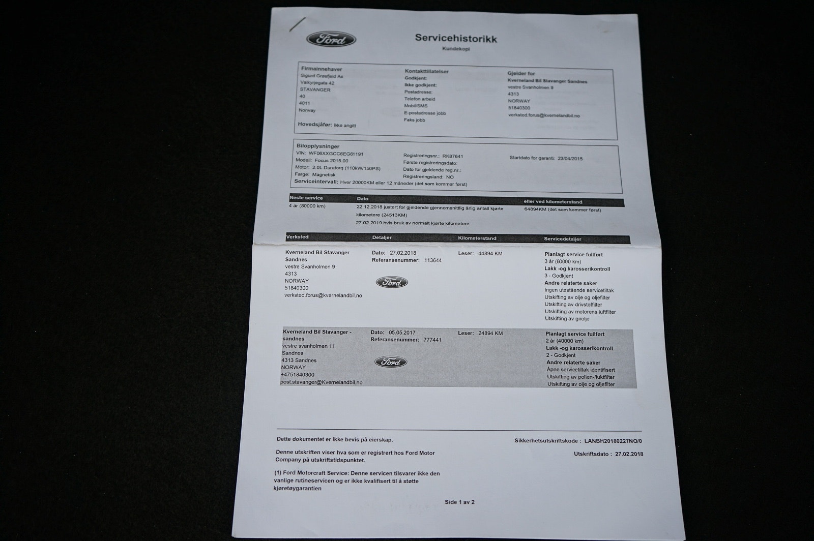 Ford Focus Stasjonsvogn 2.0 TDCi Powershift, 6-trinn, 150hk, 2015