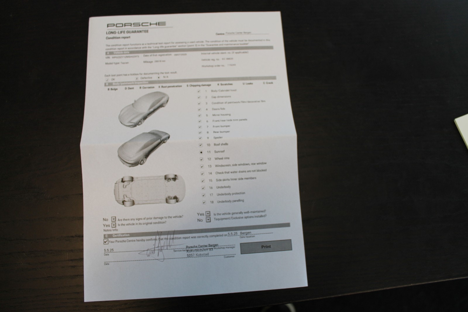 Porsche Taycan Direct Drive/automatisk, 2-trinn, 326hk, 2021