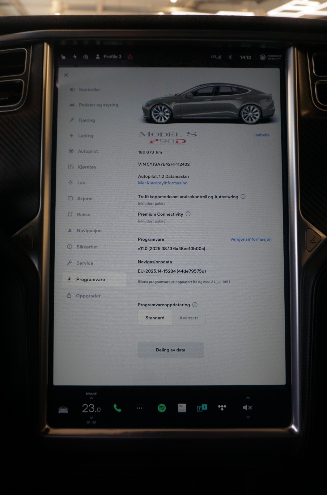 Tesla Model S P90D, 511hp, 2015