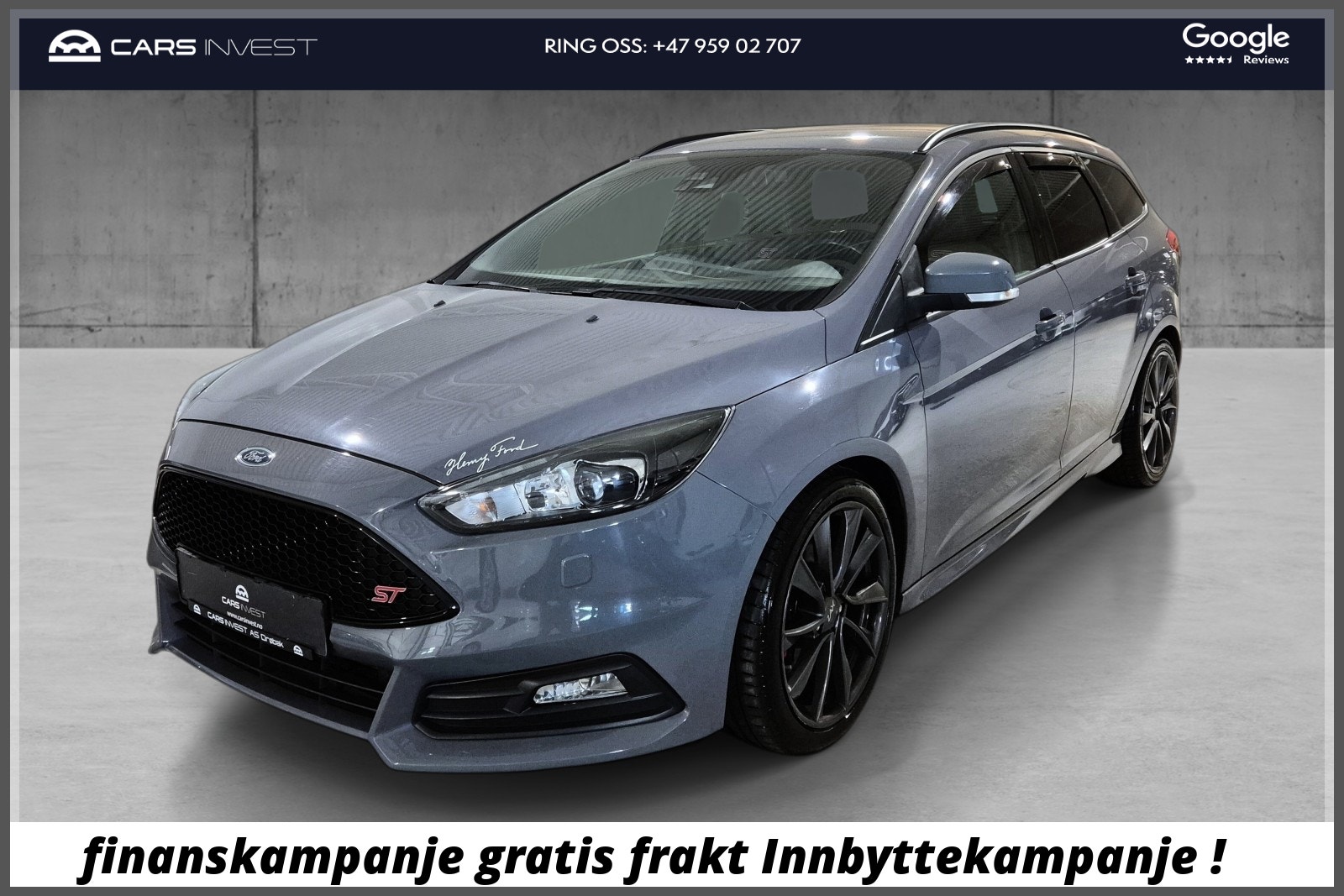 Ford Focus ST Combi Powershift 6, 6-trins, 185ps, 2018