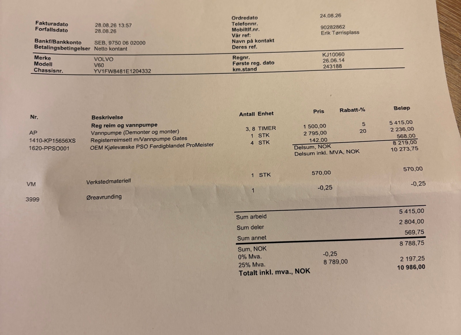 Volvo V60 D2 Manual, 6-trins, 115ps, 2014