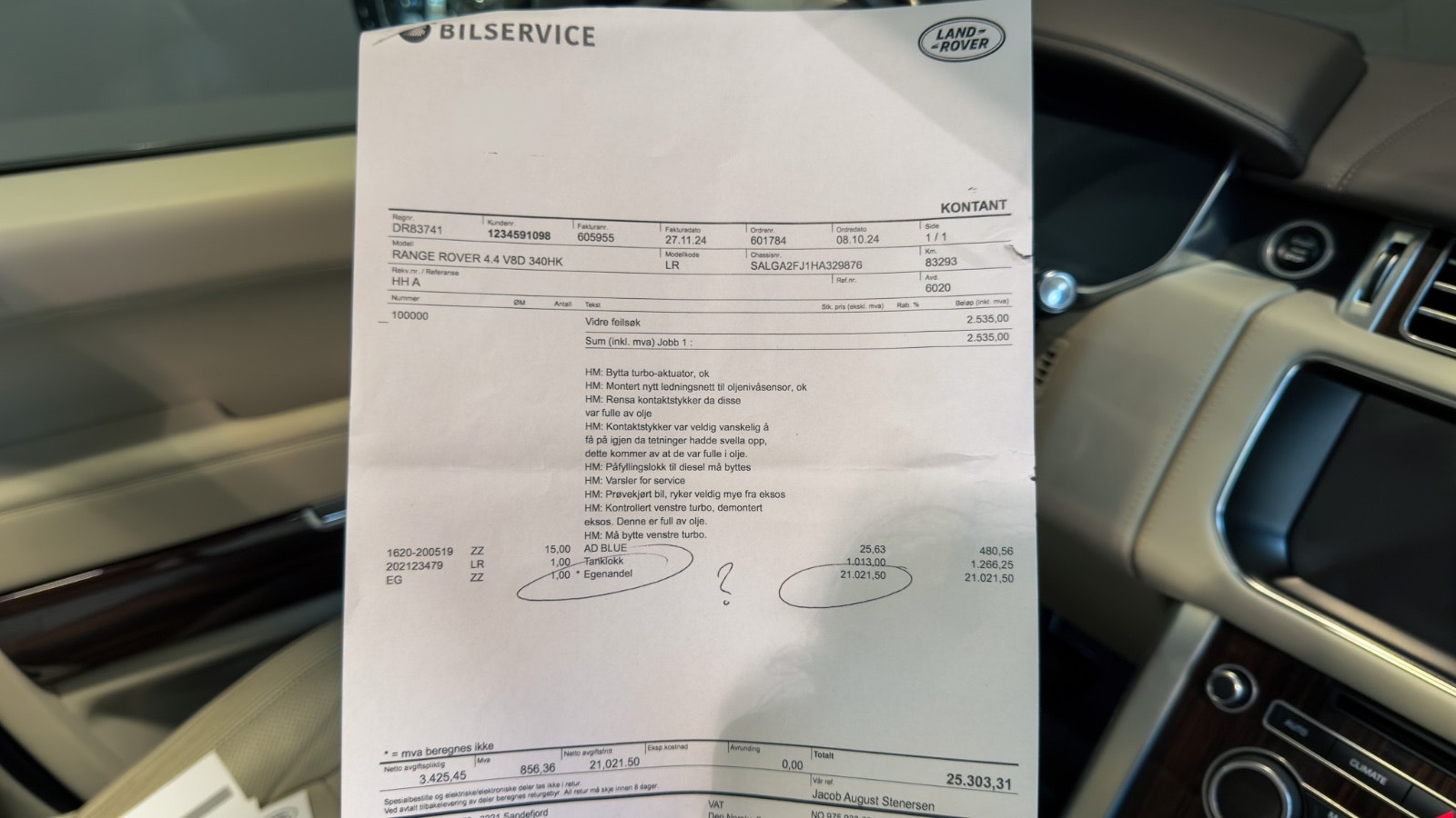 Land Rover Range Rover 4.4 SDV8 4WD Automatisk, 8-trinn, 340hk, 2017