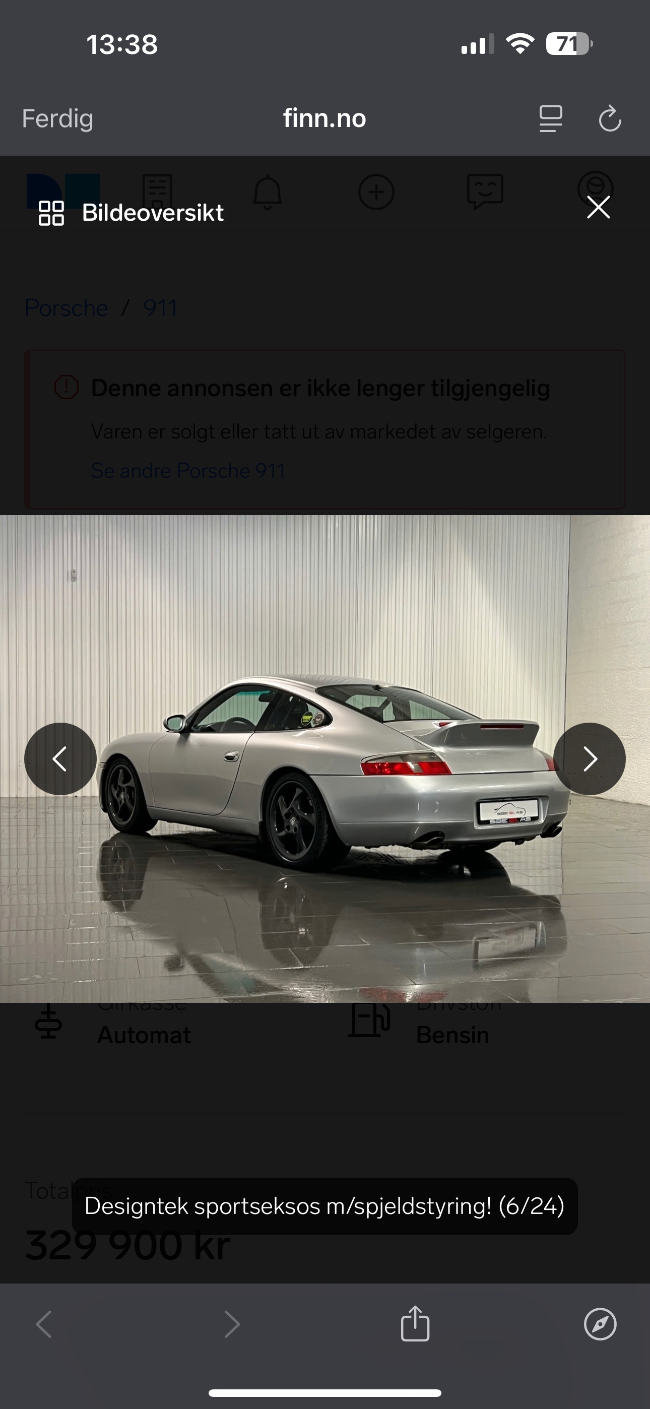 Porsche 911 Carrera TipTronic S, 300hp, 2000