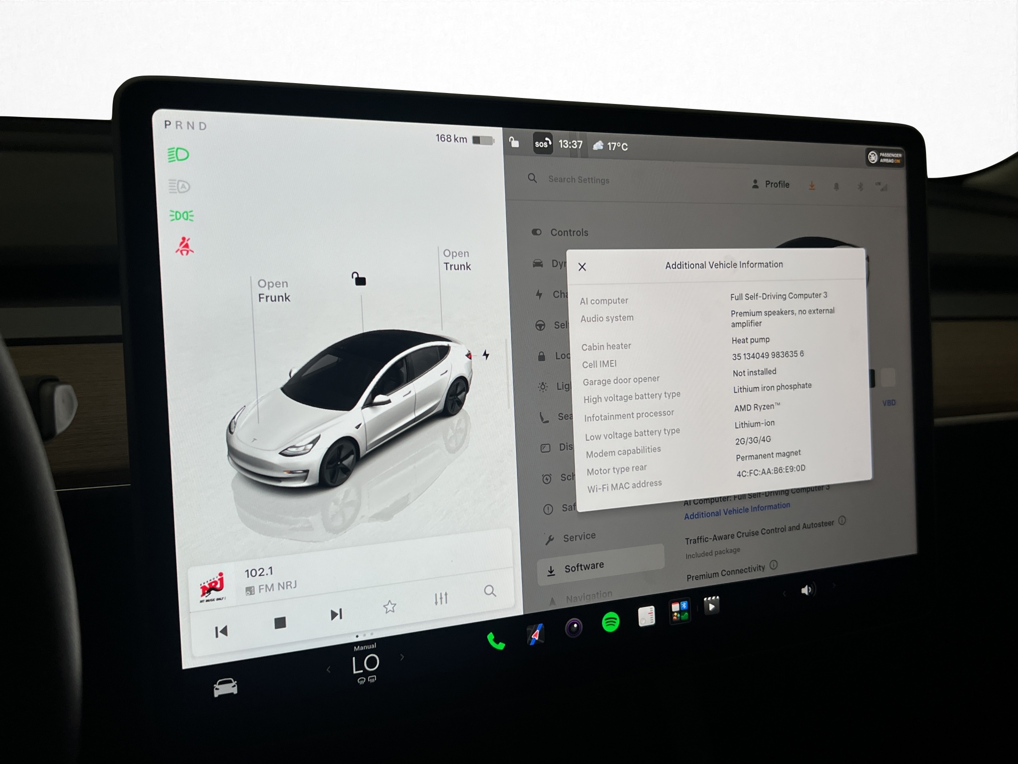 Tesla Model 3 Standard Range, 283hp, 2023