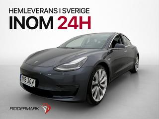 Tesla Model 3 Performance Pano Kamera Navi Skinn Svensksåld