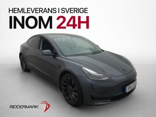 Tesla Model 3 Performance 513hk Autopilot Panorama Sv-Såld