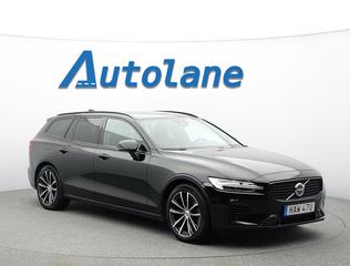 Volvo V60 Recharge T6 AWD Plus Dark, B-Kamera, Drag, Skinn, 398hk