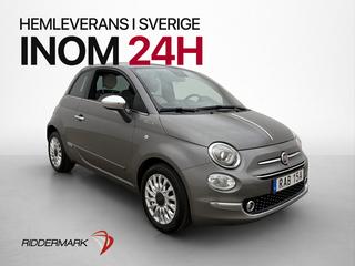 Fiat 500 Hybrid Lounge Taklucka Halvskinn CarPlay Låg skatt