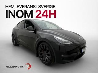 Tesla Model Y Performance AWD Dragkrok Svensksåld Panorama