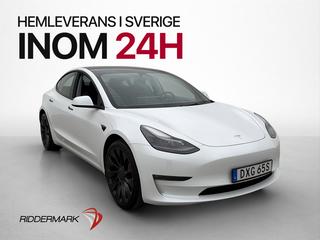 Tesla Model 3 Performance Autopilot Värmepump Pano 513hk