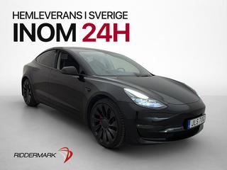 Tesla Model 3 Performance AWD Värmepump Autopilot SV-Såld