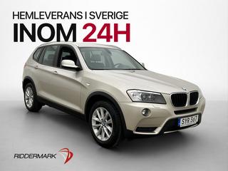 BMW X3 xDrive20d 184hk Halvskinn Drag 2-Zons 0,56 l/Mil