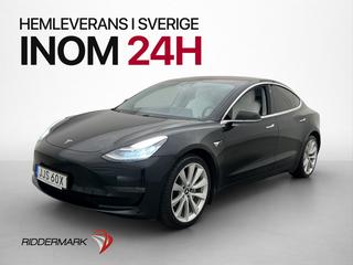 Tesla Model 3 Long Range AWD Svensksåld Pano Ljus-interiör