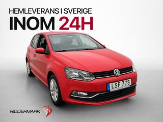 Volkswagen Polo 1.2 TSI 90hk Bluetooth Låg-Skatt 0.47 l/mil