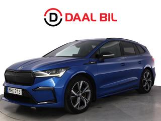 Škoda Enyaq iV80X 265HK 82kWh SPORT LINE PANO DRAG B-KAM HUD VÄRM NFC – DAAL Bil