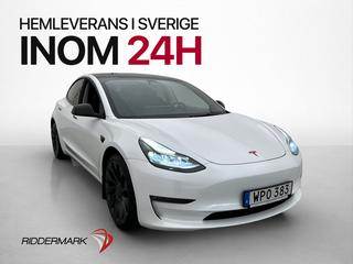 Tesla Model 3 Performance Värmepump Pano Rattvärme En Ägare