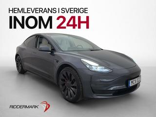 Tesla Model 3 Performance AWD 513hk Värmare AP Ljus interiör