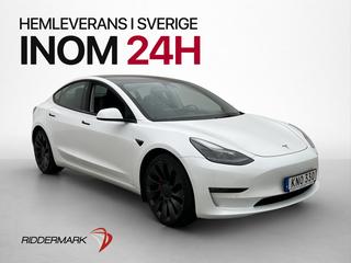 Tesla Model 3 Performance AWD Svensksåld MOMS Panorama