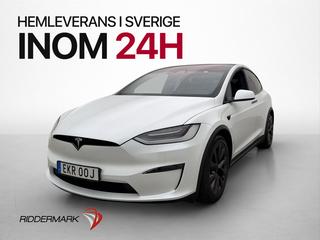 Tesla Model X 7 Sits YOKE Svensksåld AP Drag Moms 670hk